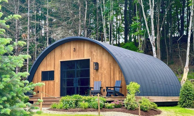 Newtonville House | Treat yourself at the stunning June Farms Wellness Huts!