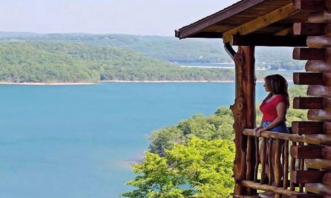 Sylvan Shores Cabin | Two Story Beaver Lake Cabin, Mountain Top lakeview with dock & SPECTACULAR VIEW!