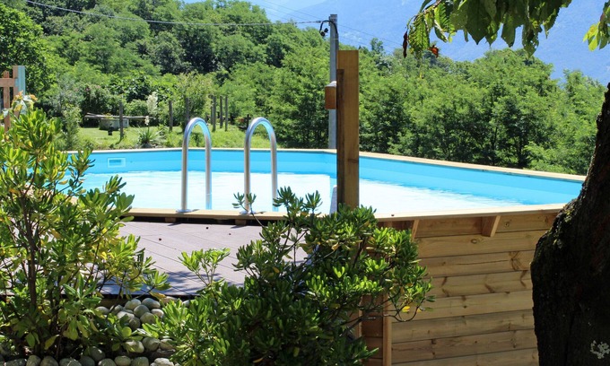 Sorico House | Typical rustico with garden and wonderful view of Lake Como and pool