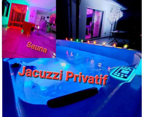 Ychoux Villa | Un Séjour Romantique en couple avec Jacuzzi privé Chromothérapie Jardin Maison privée