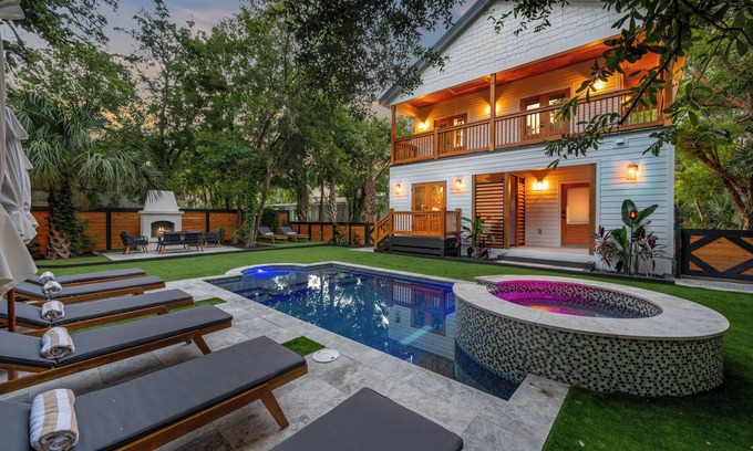 Downtown Historic District House | Unrivaled Downtown Estate! Resort Pool & Spa + Guest House + Eco Clean Living