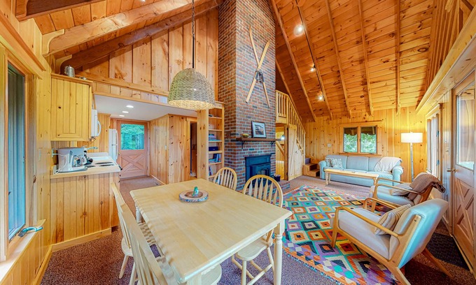Rangeley Ski Chalet | Updated Cabin plus loft with Rangeley Lake Views, Canoe & Deck