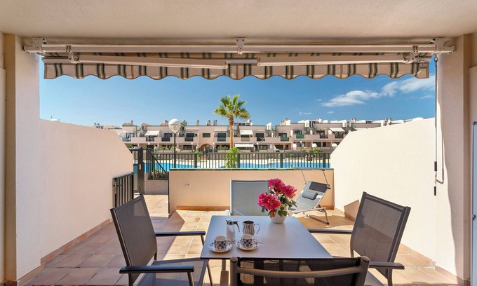Arona Apartment | Vacation Apartment 'Apartamento Los Geranios' with Shared Pool, Private Terrace and Wi-Fi