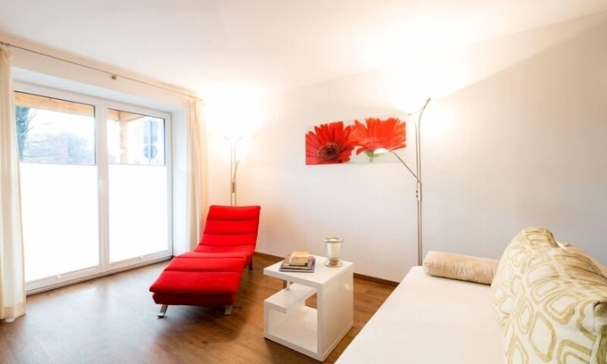 Bad Aibling Apartment | Vacation apartment 4, 34 sqm, upper floor with south-facing balcony