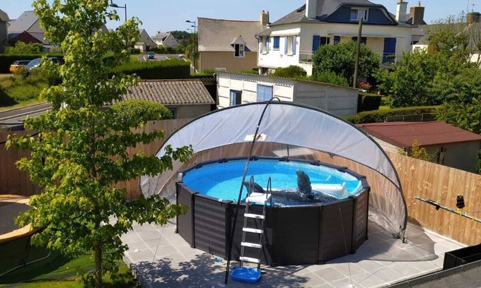 Saint-Meloir-des-Ondes House | Vacation home with above-ground pool