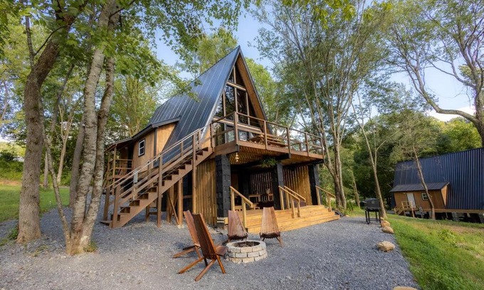 Cosby House | Valhalla Cabins AFrames with hot tubs & sauna