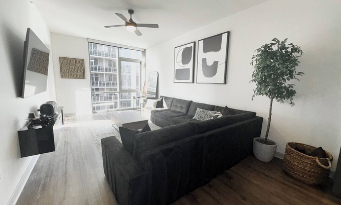 Uptown Apartment | Victory Park High Rise, By AA Center, Entire Apartment