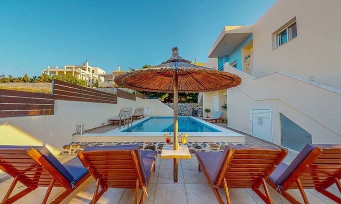 Vathianos Kampos Condo | Villa "A casa d' Irene" - Seaview Villa with private pool