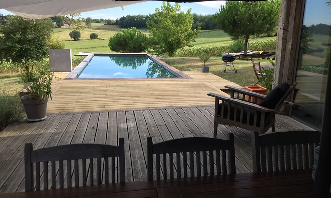 Soumensac House | Villa and pool