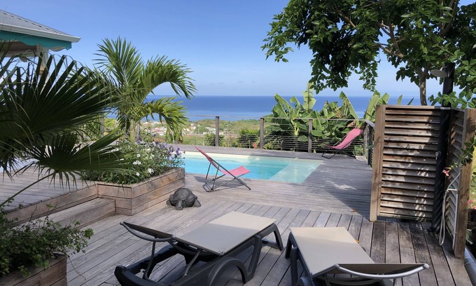 Vieux-Habitants Villa | Villa Kazami with pool and sea view