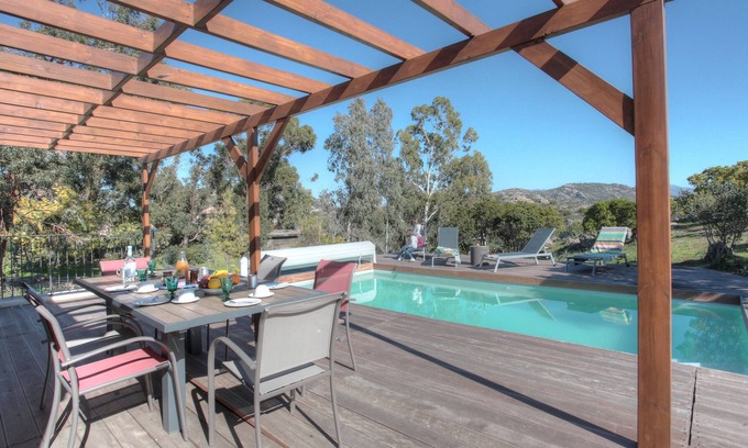 Santo-Pietro-di-Tenda House | Villa la Porte des Agriate - terrasse et piscine