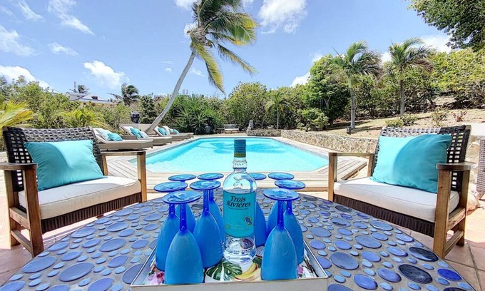 Oyster Pond Villa | Villa la Vie en Rose, Stunning Ocean view, Private pool, Privacy