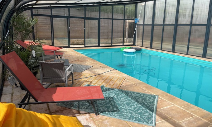 Selles Villa | Villa Normande Piscine Intérieur et Jeux/Proche Honfleur et Deauville