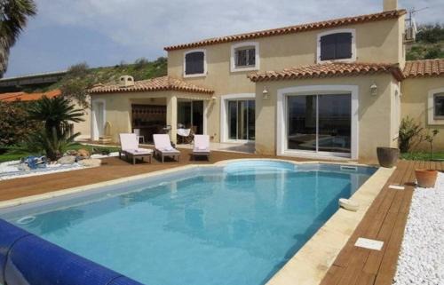Port Leucate Villa | Villa piscine privée superbe Vue Etang Leucate 8JBART580