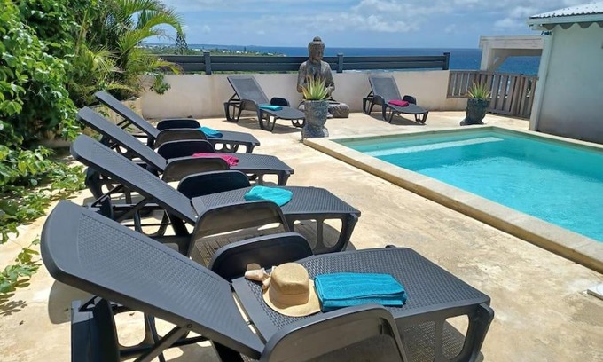 Anse des Rochers Villa | Villa vue mer 180°, piscine