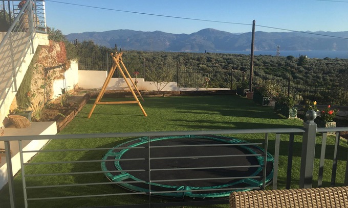 Aigio Villa | Villa with great views of see and country