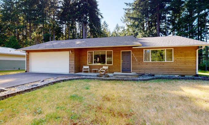 Anderson Island House | Water-view home & bunkhouse with lake access, canoe, kayaks, firepit, & W/D