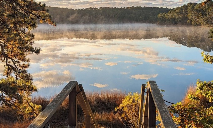 Wellfleet House | Waterfront, private beach on Great Pond.
