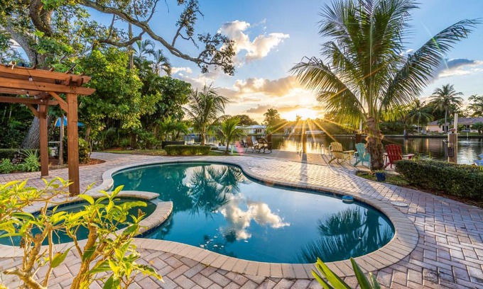 Coral Shores Villa | Waterfront Villa: Heated Pool, Dock, Kayaks