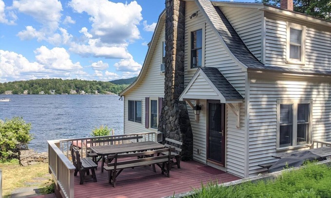 Gilford House | Waters Edge on Dockham Shore! Lake Winnipesaukee Waterfront!