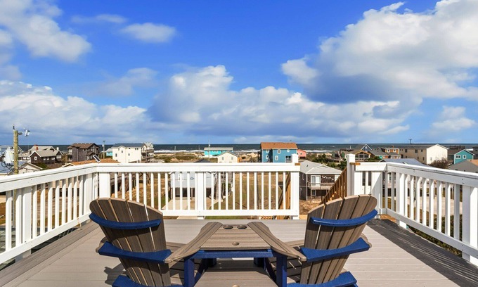 Kitty Hawk House | What a View | Ocean to Sound Views & Rooftop Deck