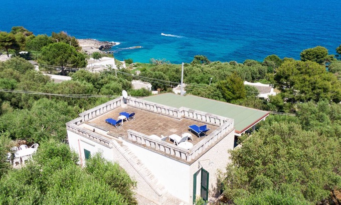 Marina di Andrano Villa | Whole villa with 2 apartments and 180° sea view