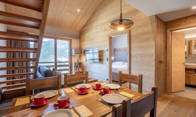 Vercorin Apartment | Wifi, ski-in/ski-out & foot of the slopes, sauna, hammam, tv, ski locker, 55m², Vercorin