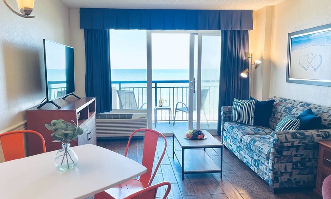 Myrtle Beach Condo | Winter Rates! Stunning Oceanfront Suite w Jetted tub!