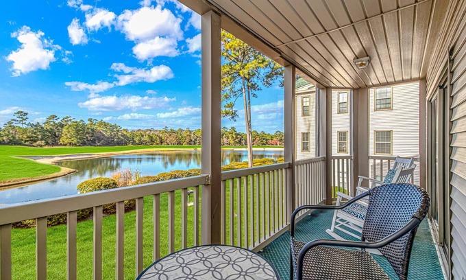 Pawleys Island Condo | Winter Sale! Lake & Golf Course Views from your Private 2nd floor patio