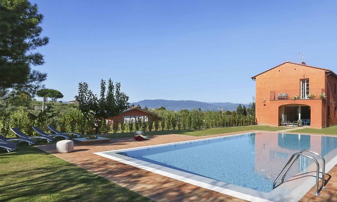 Colle di Compito Villa | Wonderful private villa with WIFI, A/C, private pool, TV, balcony and panoramic view, close to L.