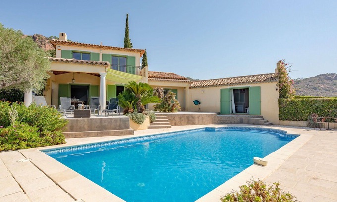 Agay Villa | Wonderful private villa for 8 people with WIFI, A/C, private pool, TV, terrace and parking