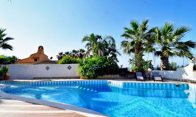 Valderice Villa | Wonderful private villa with hot tub, WIFI, private pool, A/C, TV, terrace and panoramic view