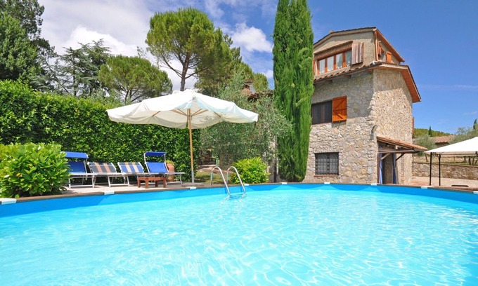 San Sano Villa | Wonderful private villa for 8 guests with A/C, WIFI, private pool, TV, patio and panoramic view