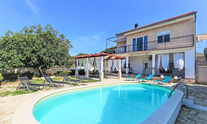 Sibenik House | Wonderful private villa for 15 guests with A/C, WIFI, private pool, TV and terrace