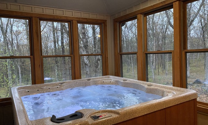 Mt Cobb House | Woodland Cabin Getaway w/FirePit, HotTub, GameRoom Edit