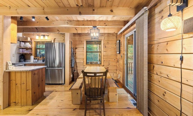 Blairsville Cabin | Woodland Dreams - Hot Tub, Game Room and Creek Access