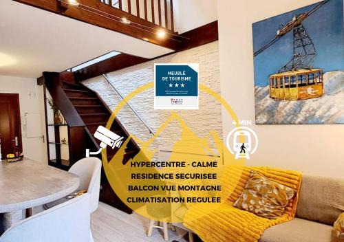 Cluses Apartment | Yellow Home-by So'SerenityHome-balcon vue montagne-mezzanine