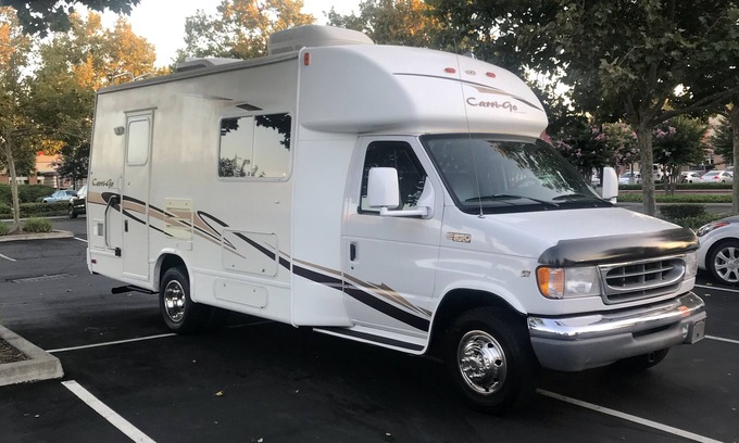 Downtown San Jose Apartment | Your home away from home on wheels small Rv with room for two with small kitchen