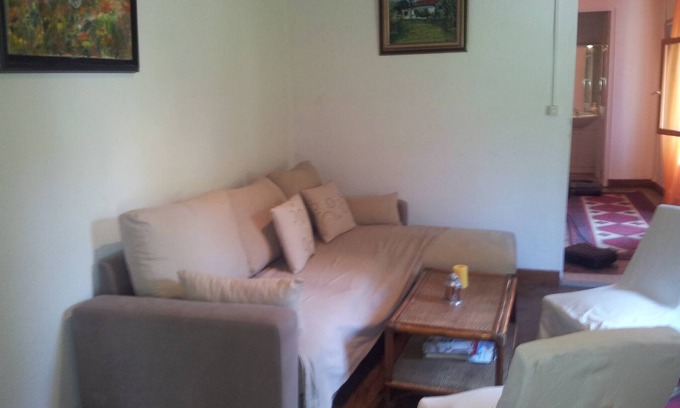 Ore House | Your pink house with blue shutters