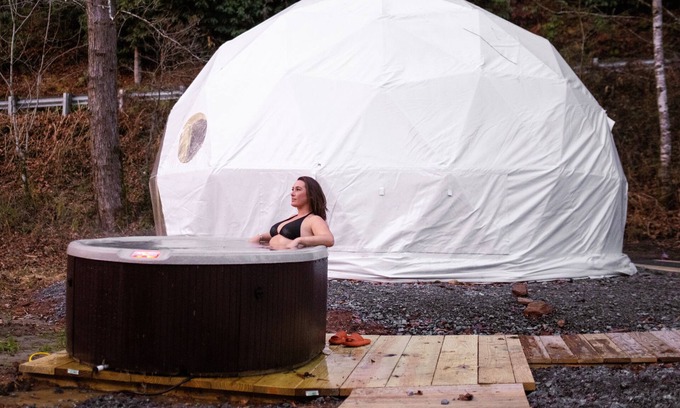 Brevard Apartment | Yurt Experience - Hot Tub - Creekside - Private Pond-