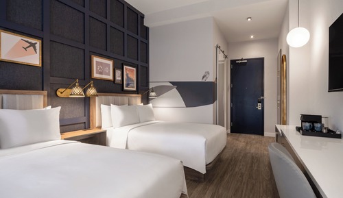 Suite, 2 Double Beds, Transfer Shower (Mobility)