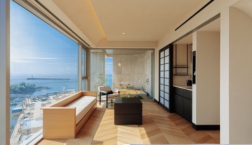 Deluxe Ocean + Outdoor Hinoki Tub