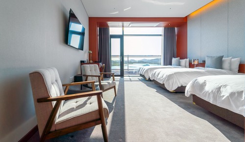 Triple Room, 3 Twin Beds, Ocean View