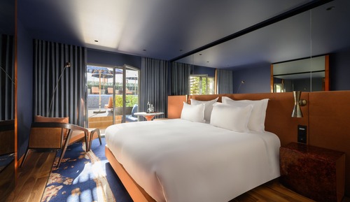 Deluxe Room, 1 King Bed, Terrace, Pool View