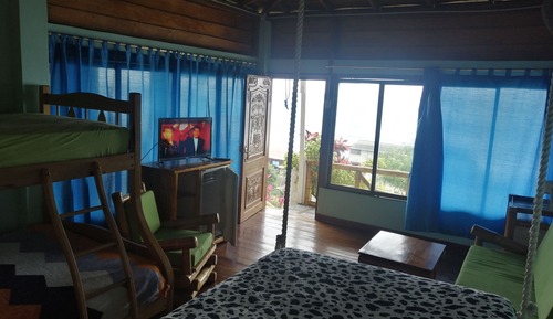 Junior Quadruple Room, 2 Double Beds, Air conditioning, Sea View