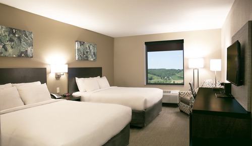 Deluxe Double Room, 2 Queen Beds, Refrigerator & Microwave