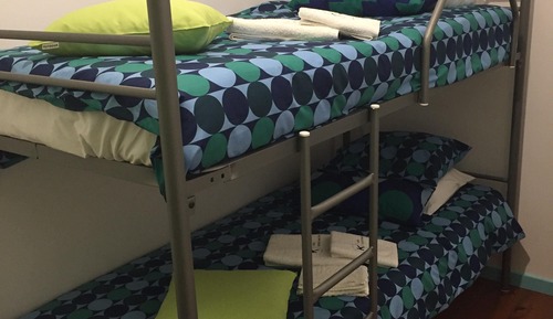 Classic Twin Room with bunk bed and  shared toilet
