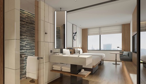 Room, 2 Double Beds, City View