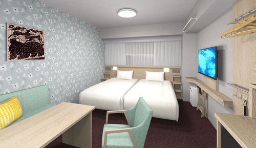 Twin room & Sofa bed with washing machine + microwave, Non smoking