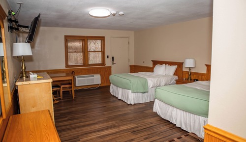 Basic Double Room, 2 Double Beds, Private Bathroom